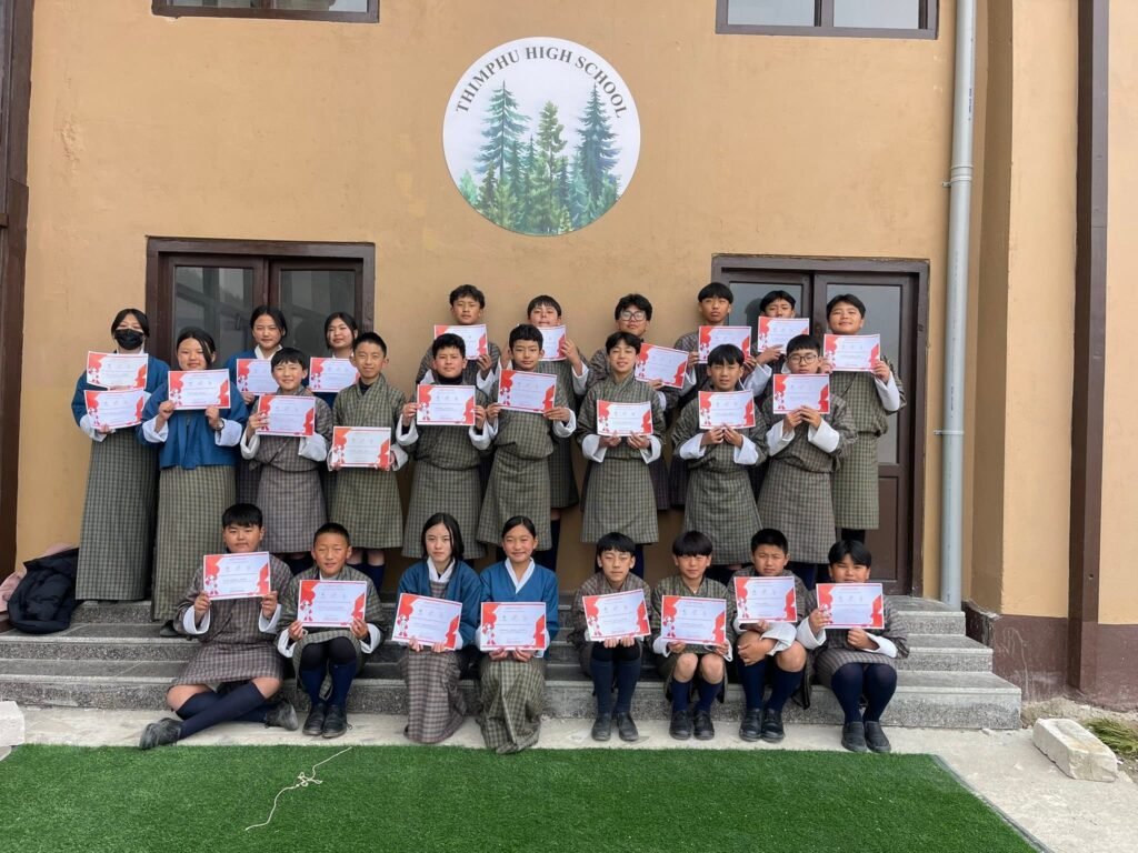 Thimphu High School students